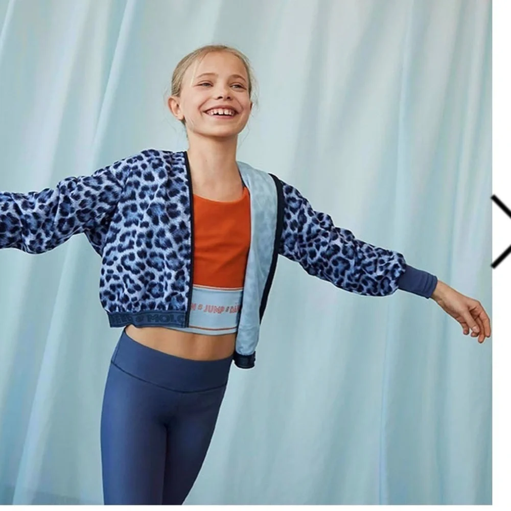 Molo Blue Leopard Kids Hoodie Euro size 170 to 176